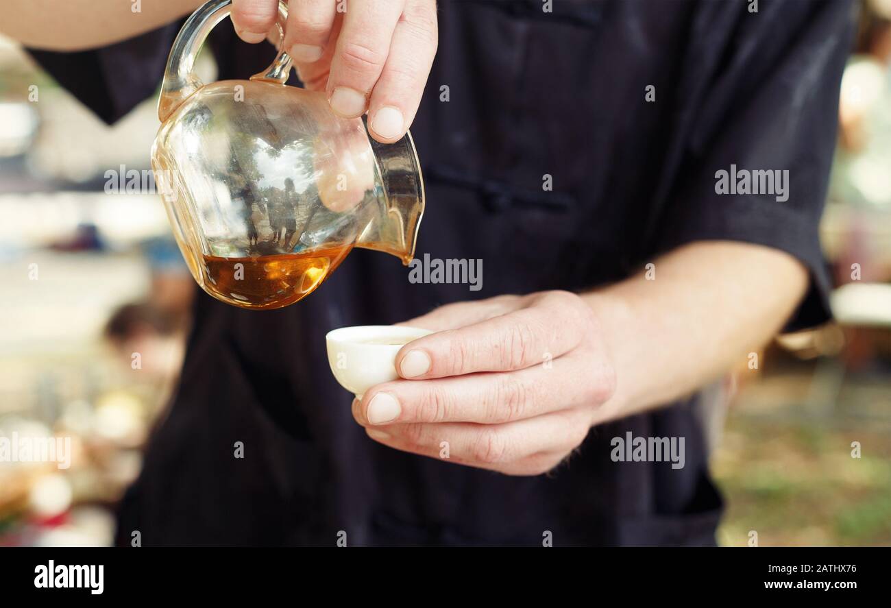Tea Ritual Tag Tea set for tea ceremony. Tea ritual Stock Photo - Alamy