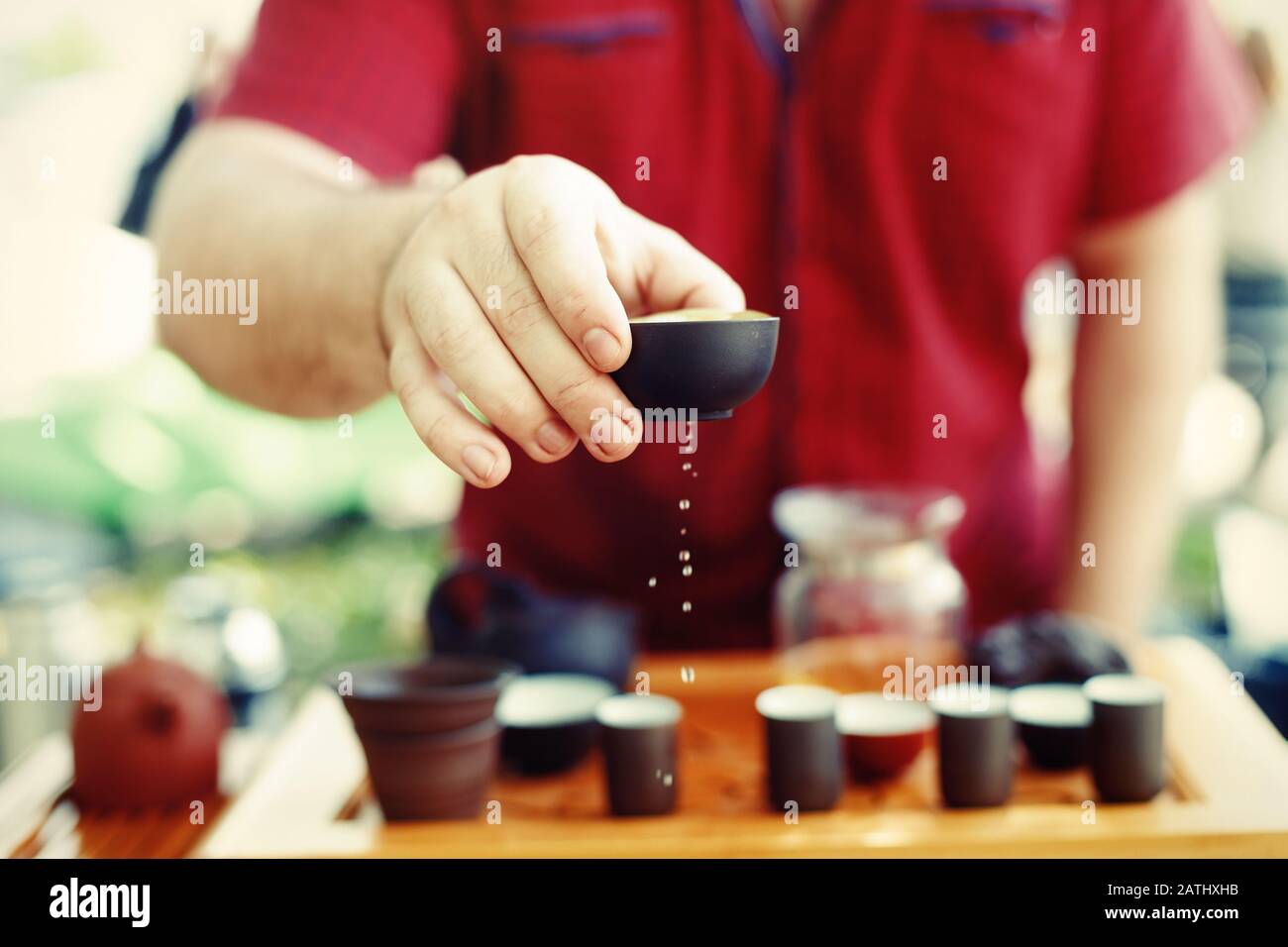 Tea Set Up Ritual Tea set for tea ceremony. Tea ritual Stock Photo - Alamy