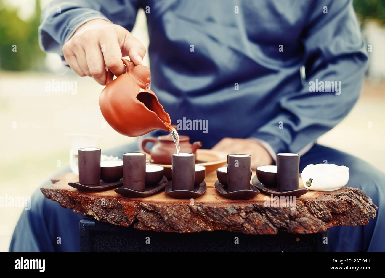 Tea Ritual Tag Tea set for tea ceremony. Tea ritual Stock Photo - Alamy