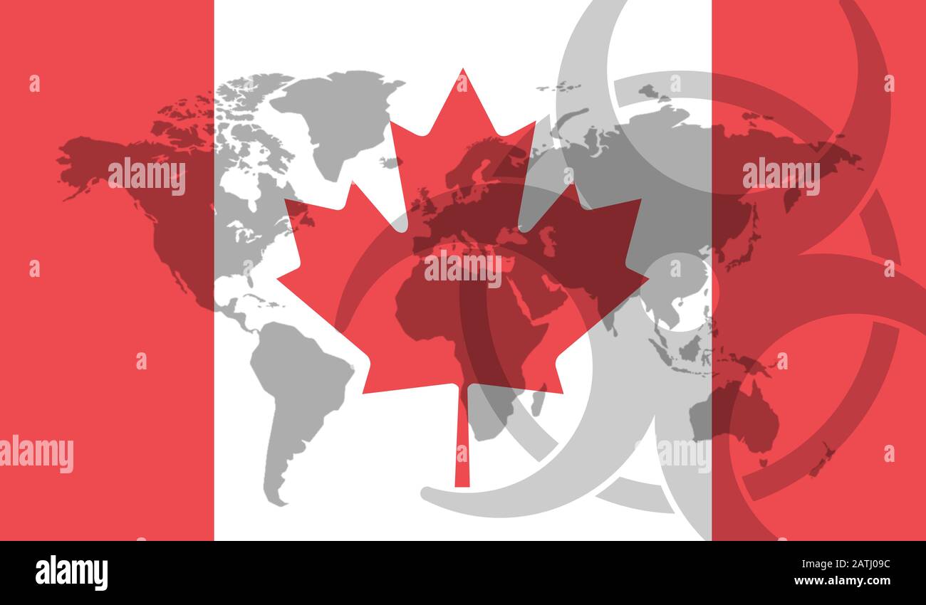 Canada flag global disease outbreak concept Stock Photo Alamy