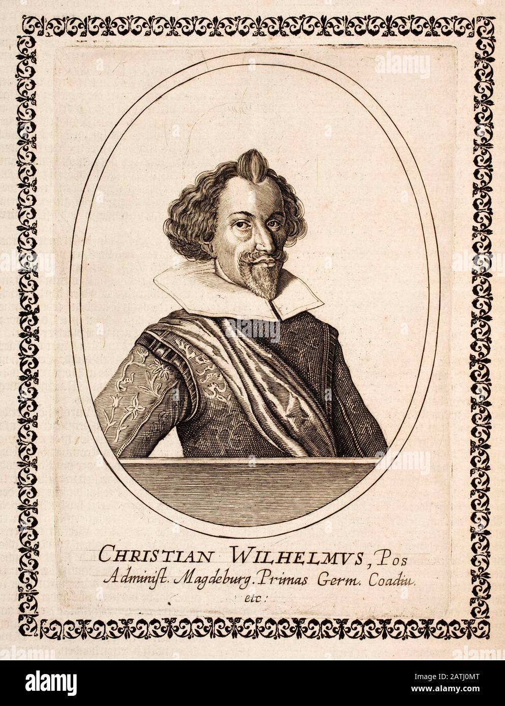 Portrait of Christian William of Brandenburg (1587-1665), a titular Margrave of Brandenburg, and from 1598 to 1631 Archbishop of Magdeburg. Stock Photo