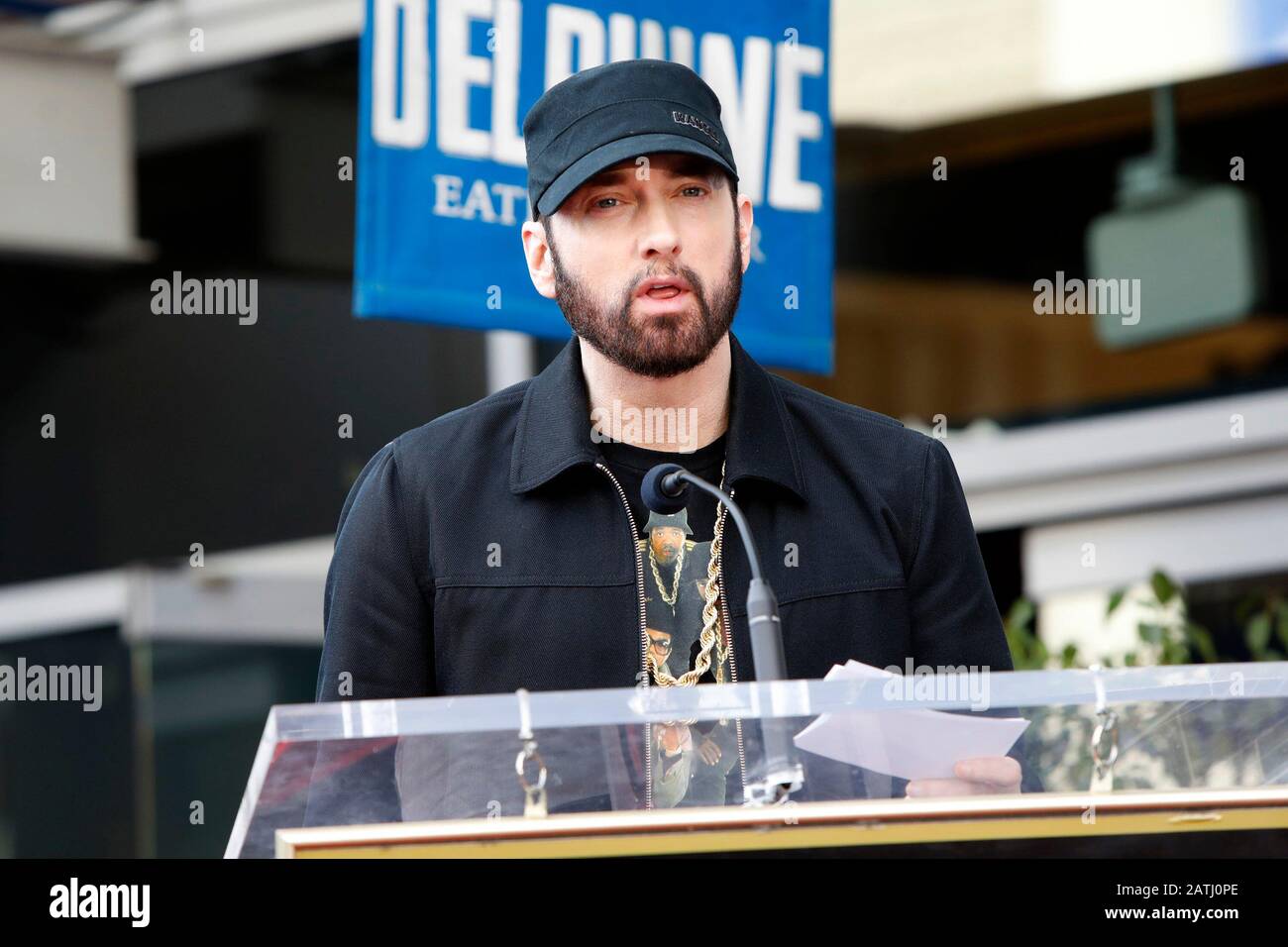 Eminem, Marshall Bruce Mathers III at the induction ceremony for Star on the Hollywood Walk of