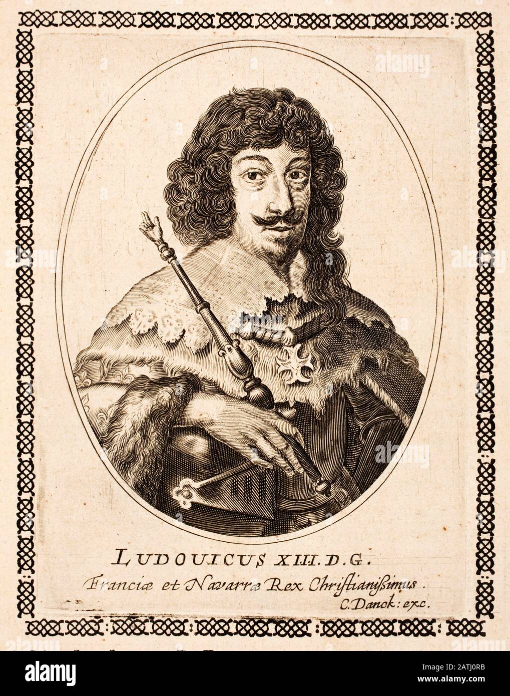 Portrait of Louis XIII (1601 – 1643), King of France from 1610 to 1643 and King of Navarre (as Louis II) from 1610 to 1620, when the crown of Navarre Stock Photo