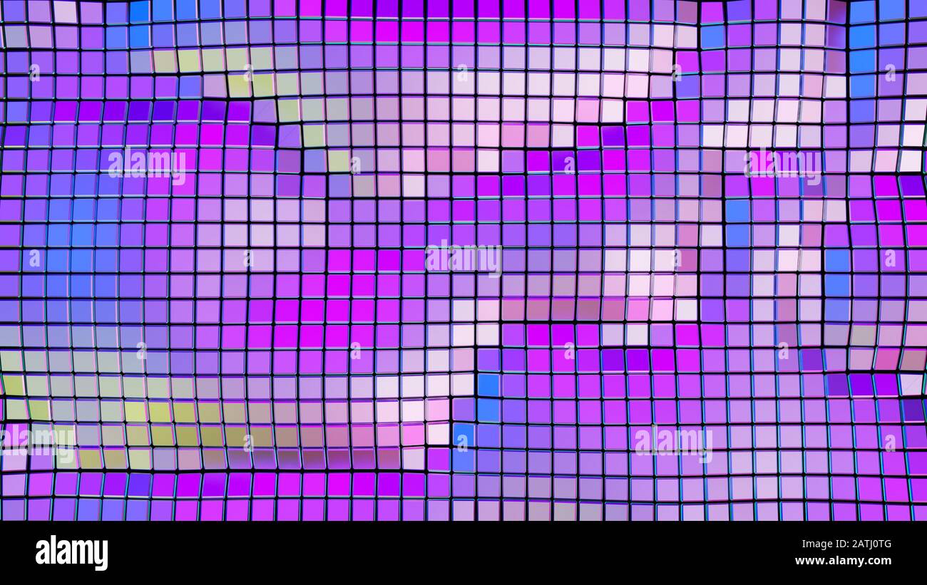 Abstract Neon Cubic Waving Surface Futuristic Background Stock Photo ...