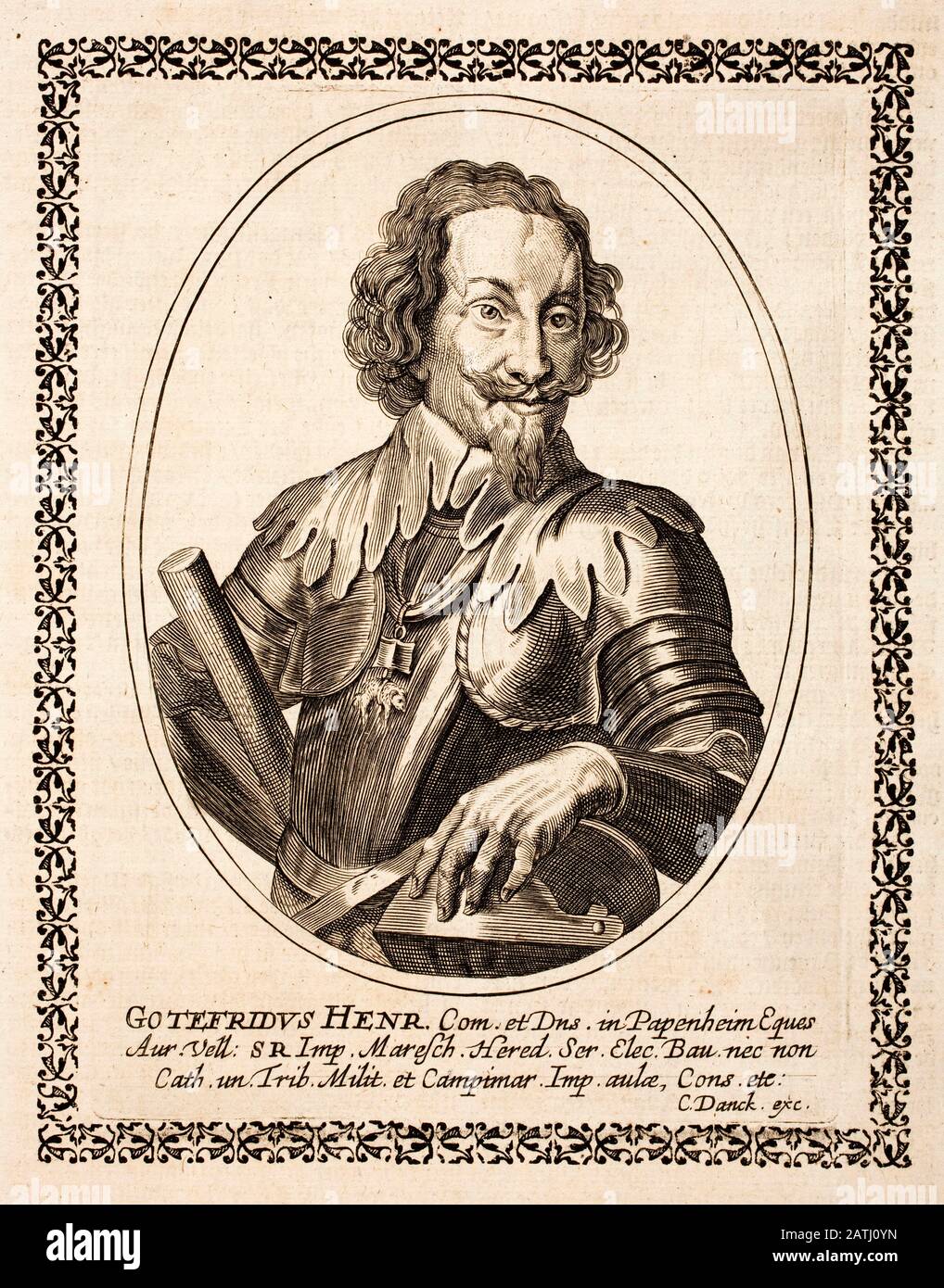 Portrait of Gottfried Heinrich Graf zu Pappenheim (1535-1600), field marshal of the Holy Roman Empire in the Thirty Years' War. Stock Photo