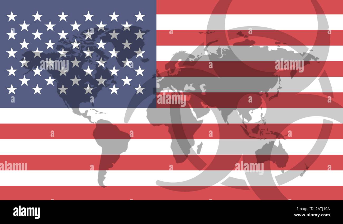 USA flag global disease outbreak concept Stock Photo Alamy