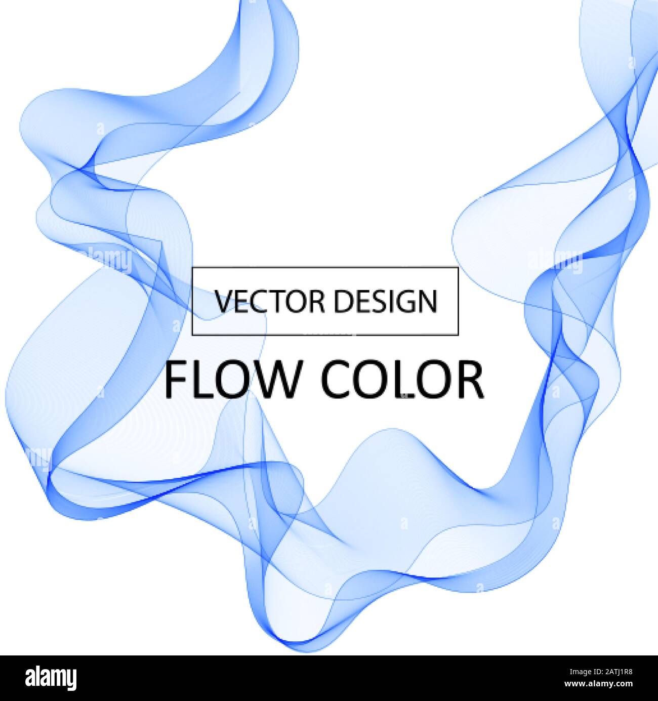 Smooth waves or lines on a transparent background. Abstract background. Blue wave. Stock Vector