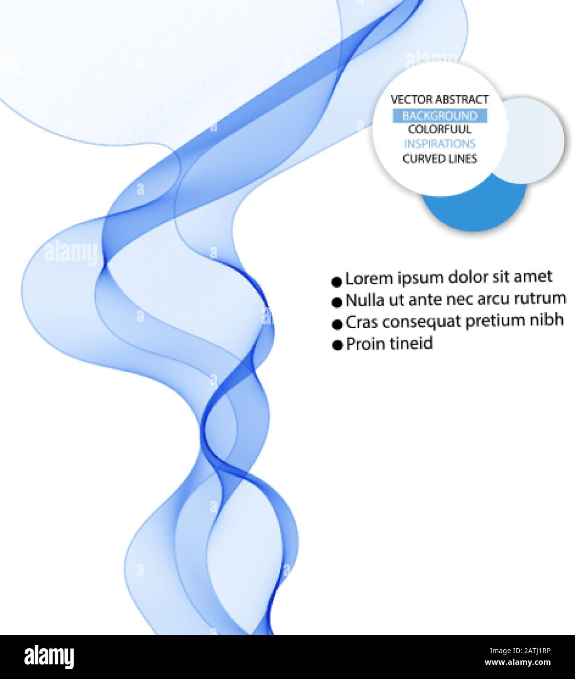 Abstract vector wave. blue curves Stock Vector