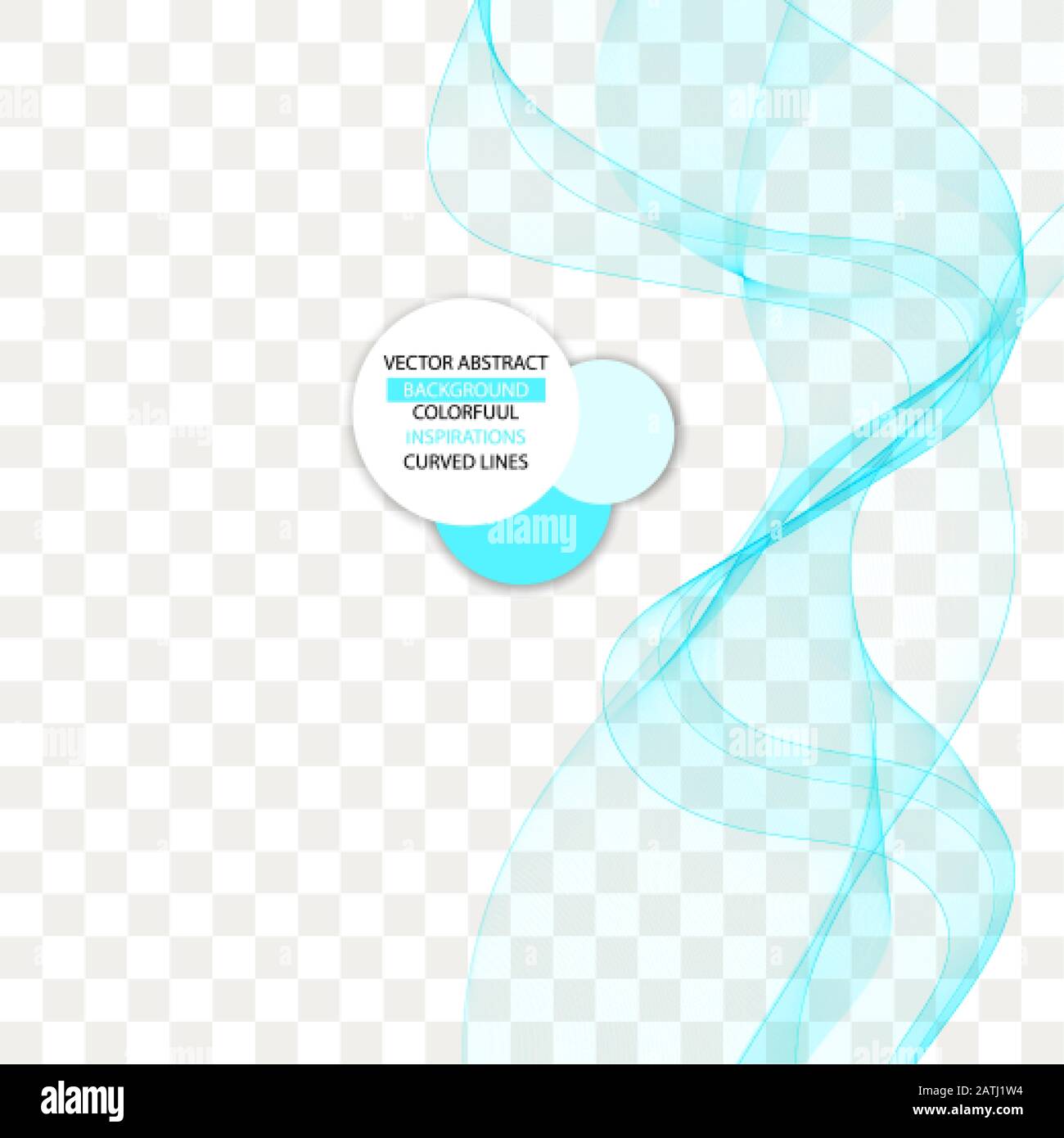 abstract vector wave of blue color Stock Vector