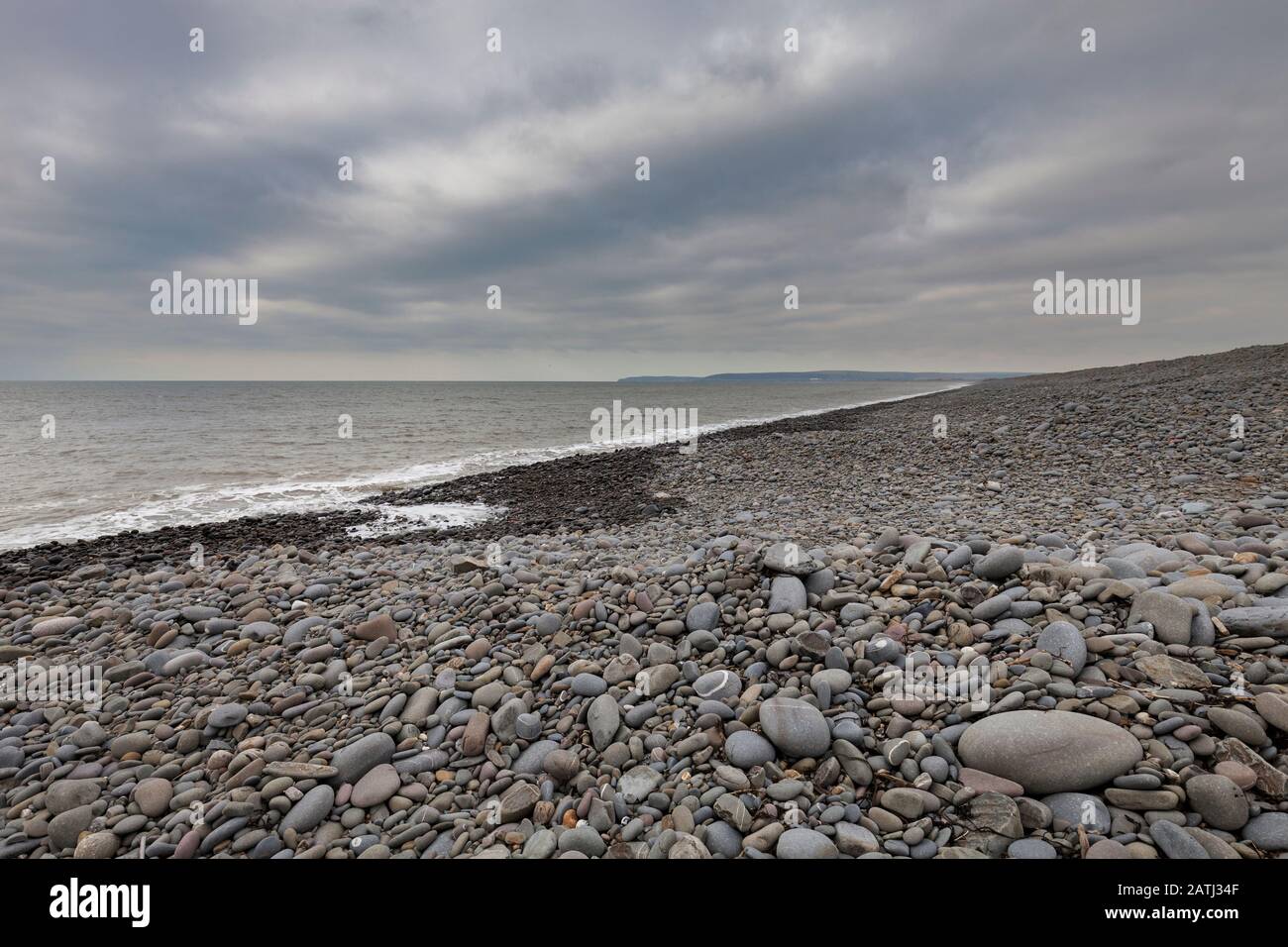 View from westward ho! Devon on a cloudy day Stock Photo