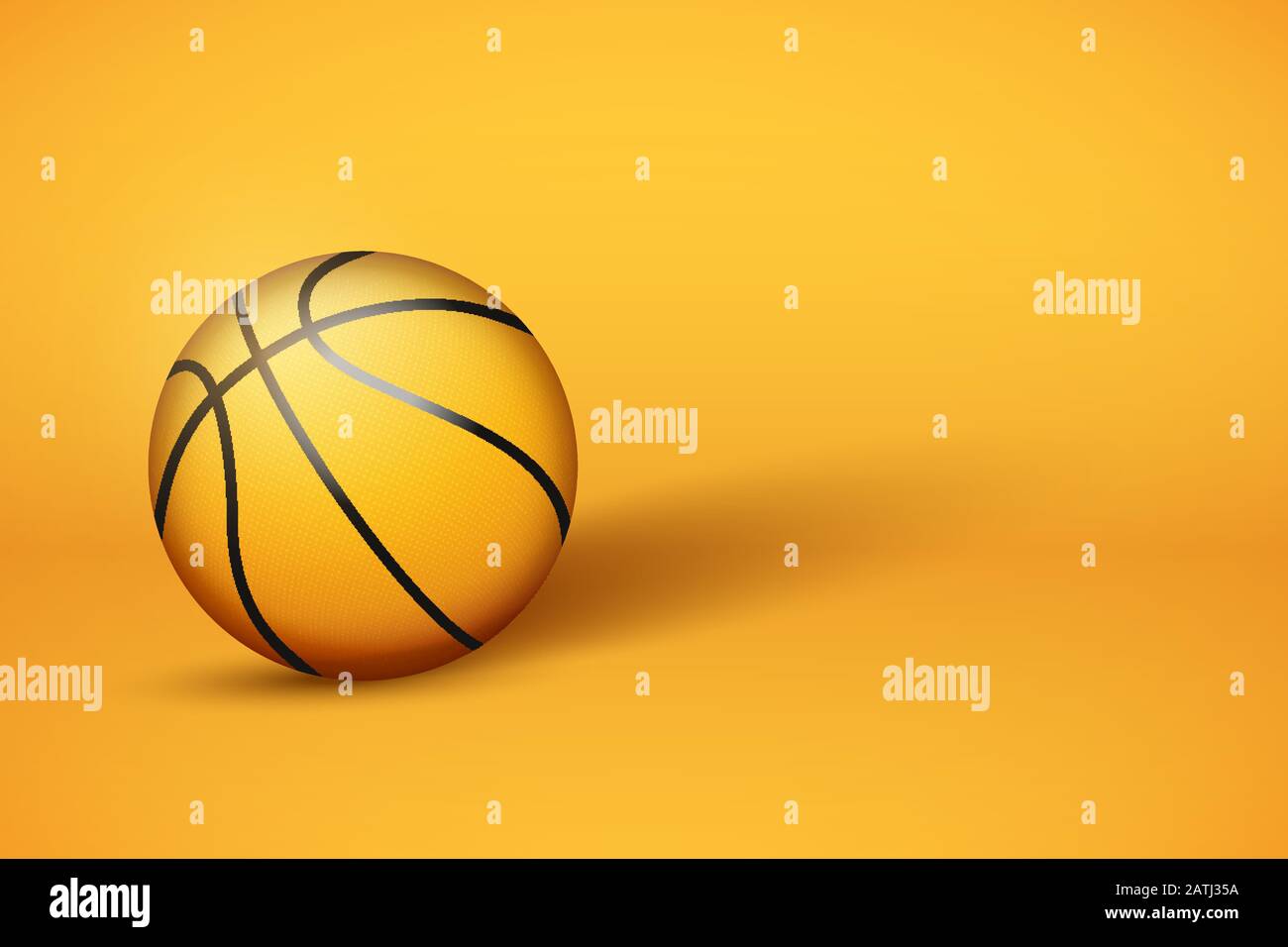 Basketball ball on bright yellow background Stock Vector Image & Art