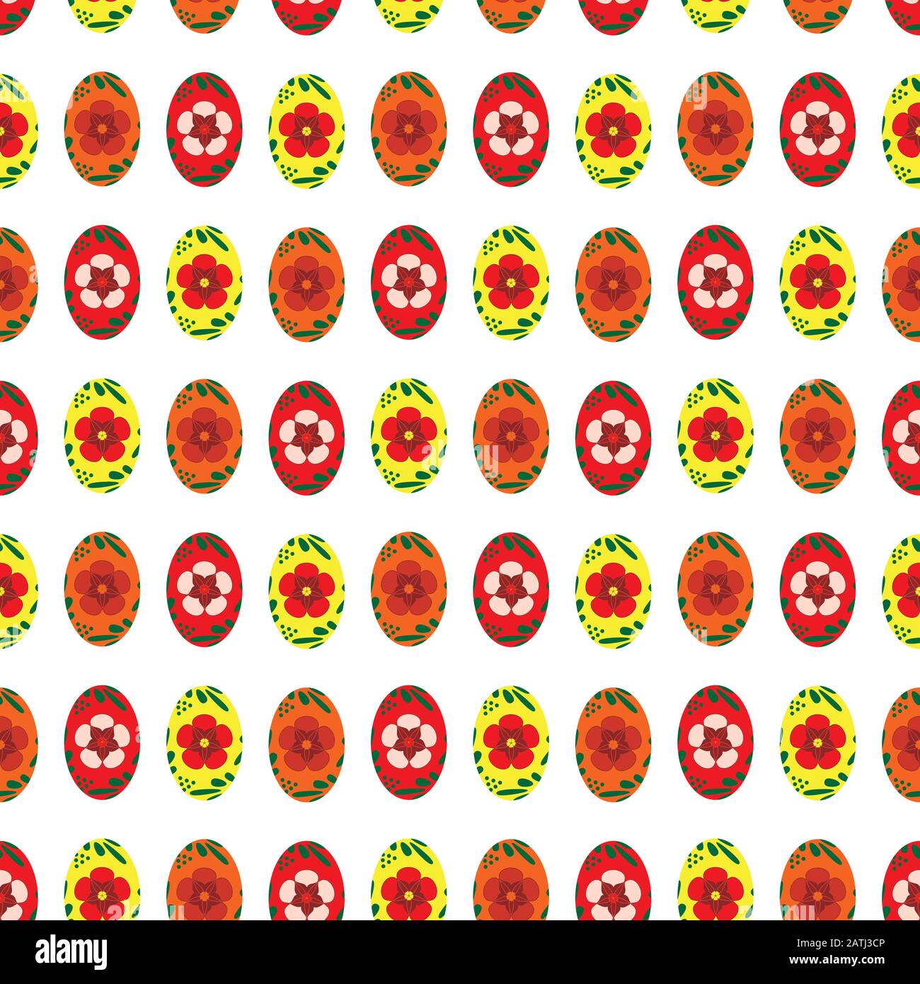 Vector seamless pattern with colorful Easter eggs Stock Vector