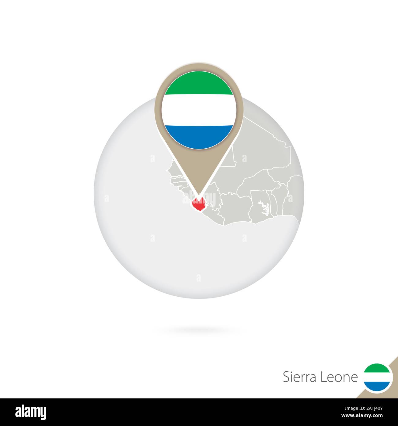 Sierra Leone map and flag in circle. Map of Sierra Leone, Sierra Leone ...
