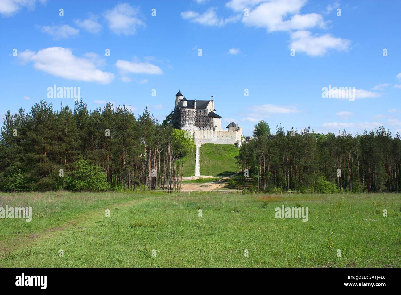 Medieval castle in Poland - Bobolice, Jura Krakowsko-Czestochowska Stock Photo