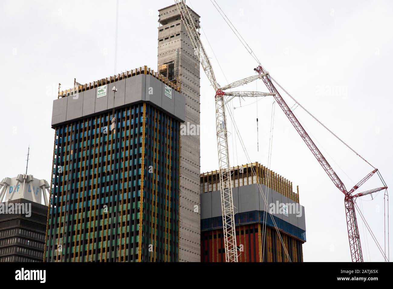 the building of the Deutsche Welle (public international broadcaster), which is in demolition, Cologne, Germany. February 3, 2020 Stock Photo