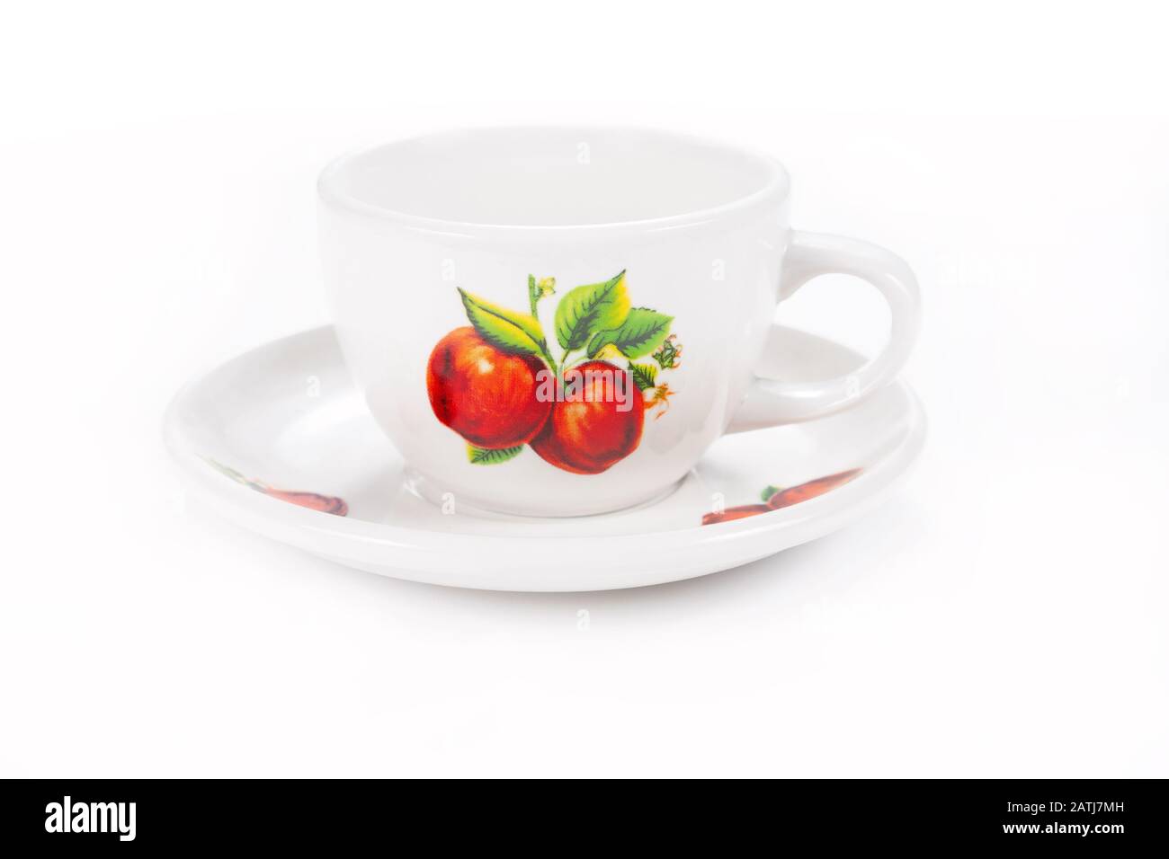 Cup and saucer isolated on a white background Stock Photo