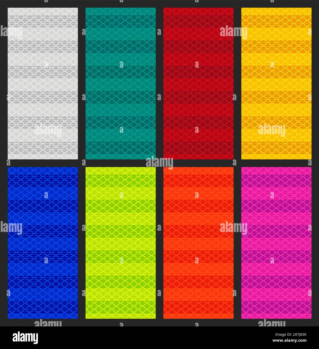 Vector illustration of Multicolore diamond grade reflective seamless pattern Stock Vector