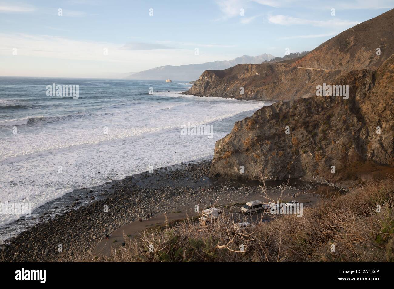 View from Willow Creek Beach, California,usa on a winter's day Stock Photo