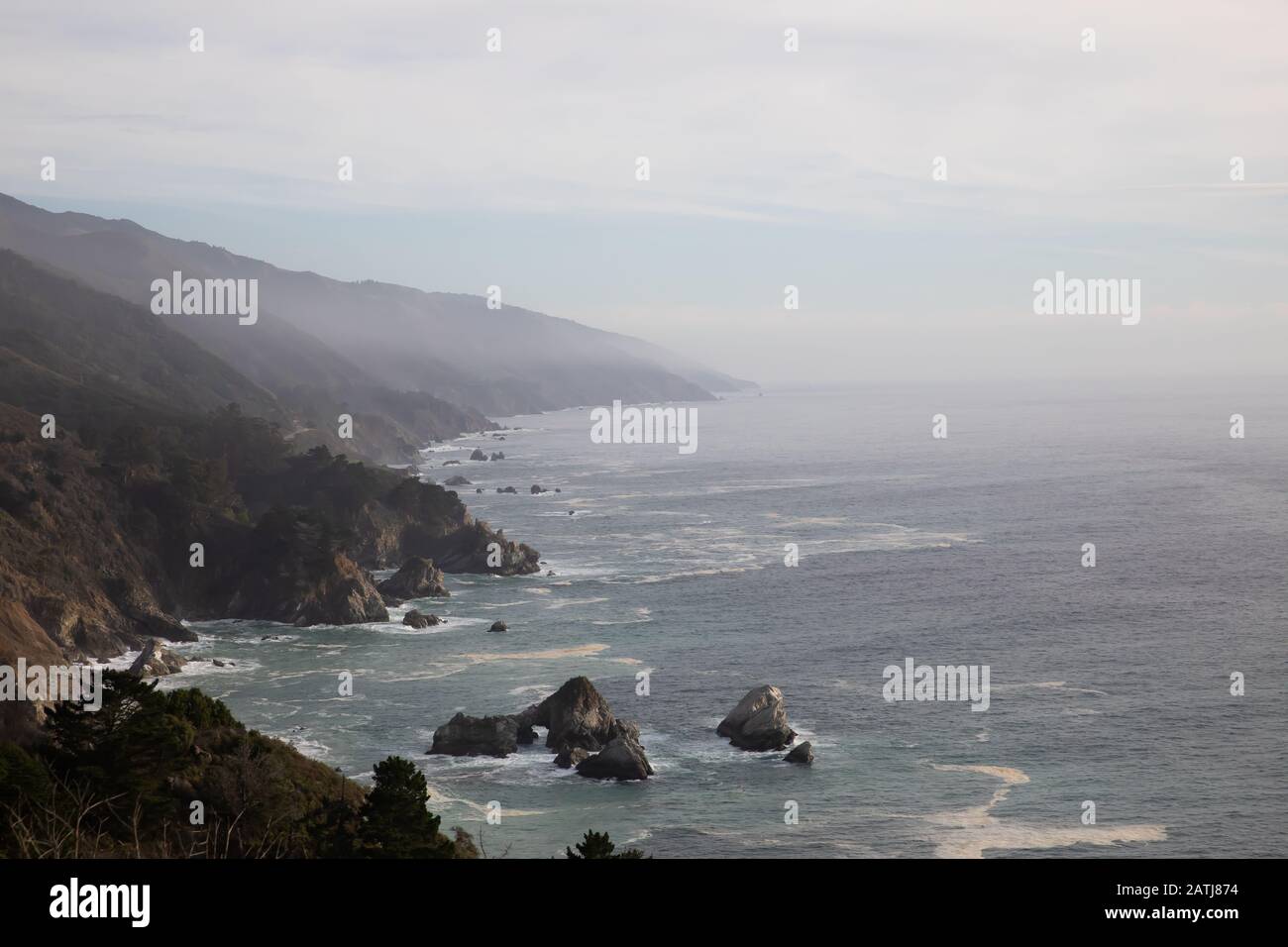 View from Willow Creek Beach, California,usa on a winter's day Stock Photo