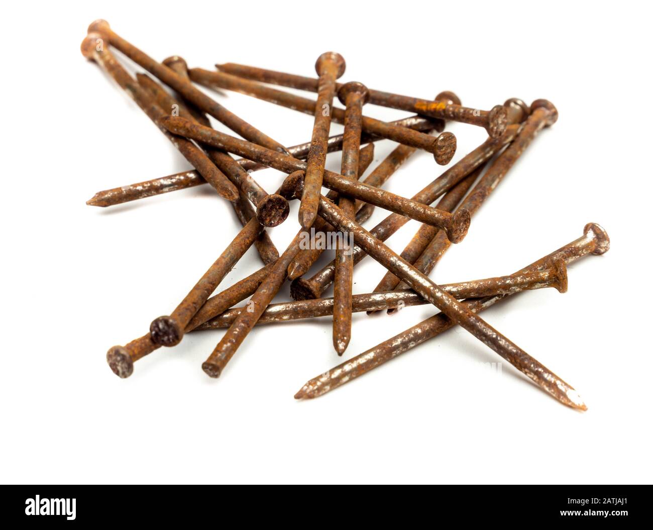 rusted old nails isolated on white background Stock Photo Alamy