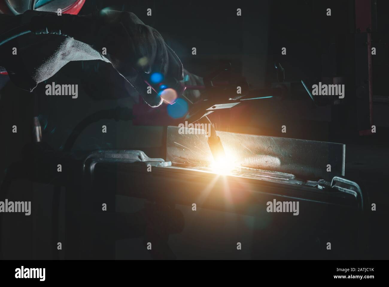 The welder machine technology factory Stock Photo Alamy
