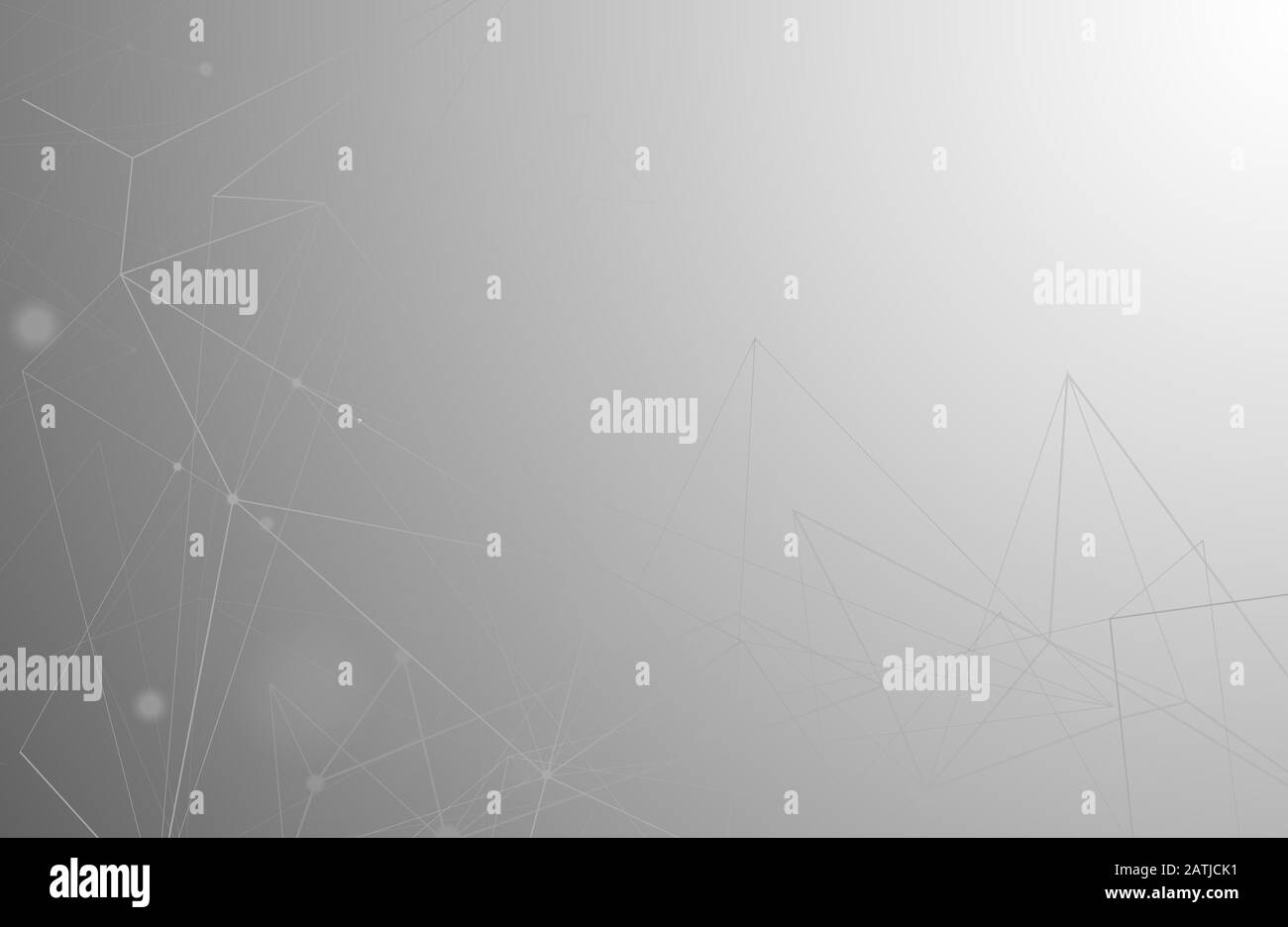 Abstract polygonal background with connected lines and dots. Minimalistic geometric pattern. Molecule structure Stock Vector
