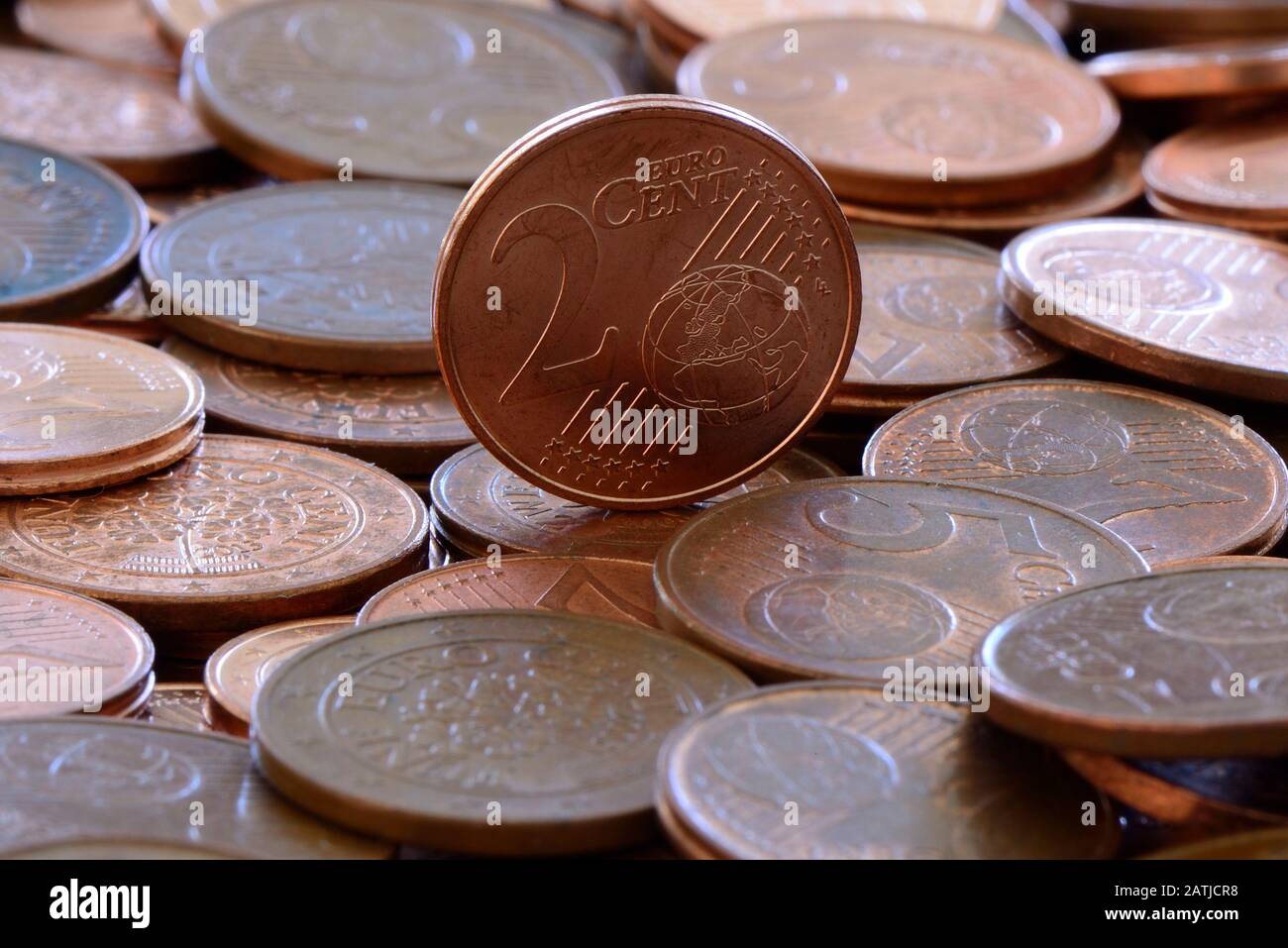 According to media reports, the new EU Commission chief Ursula von der Leyen plans to abolish all 1 and 2 cent coins. Stock Photo