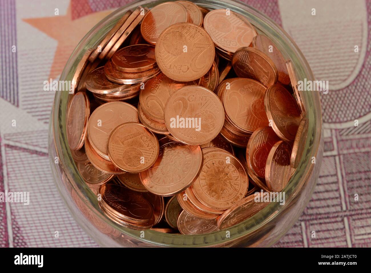 According to media reports, the new EU Commission chief Ursula von der Leyen plans to abolish all 1 and 2 cent coins. Stock Photo