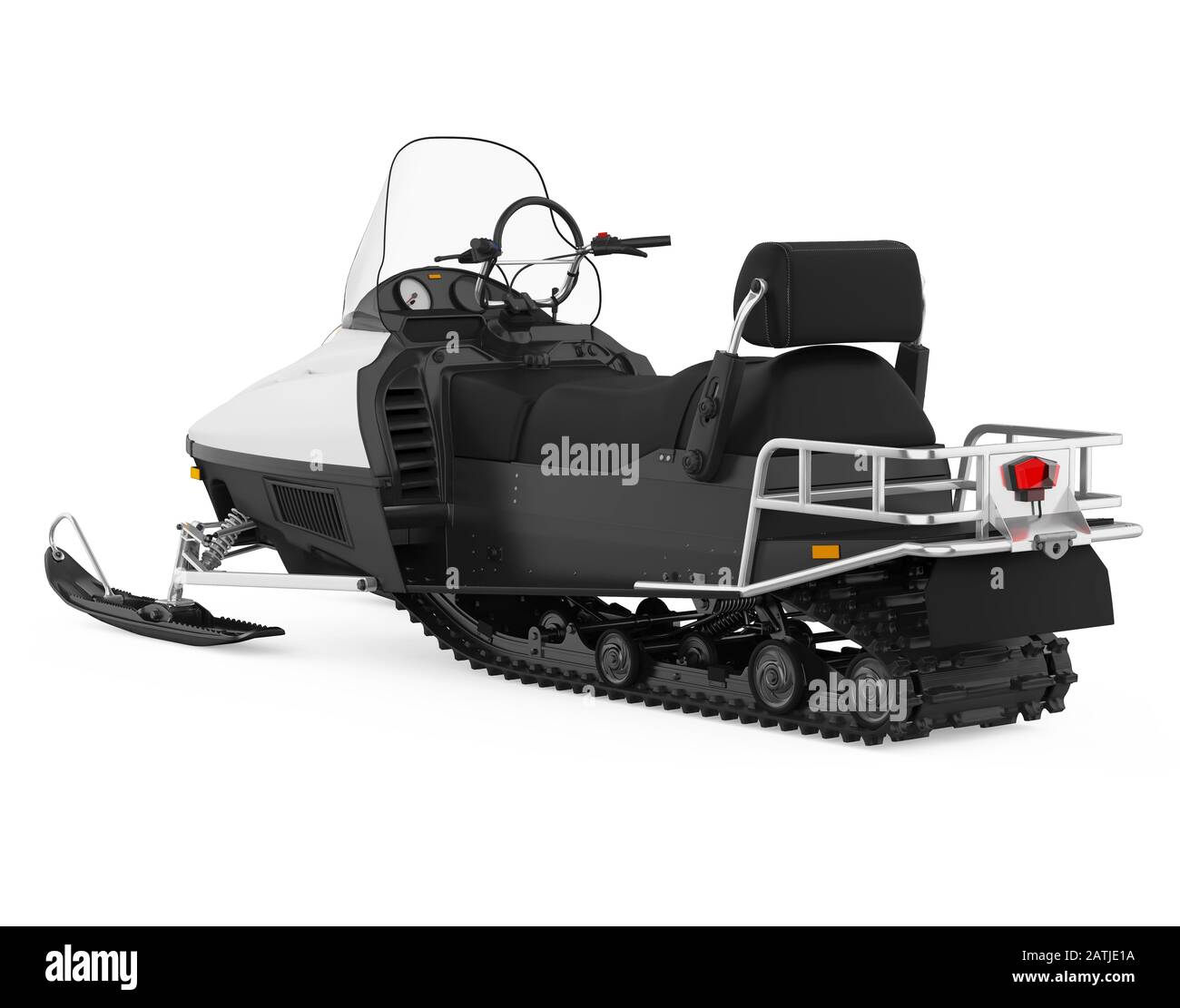 Snowmobile, Motor Sled Vehicle, Snow Jet Ski Isolated on White Background,  Side View, 3D Render Stock Illustration - Illustration of background,  rendering: 134347539