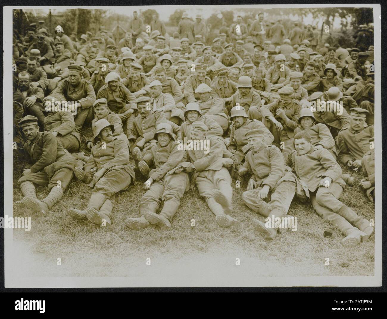 The Western Front Description: German prisoners taken at the Battle of ...