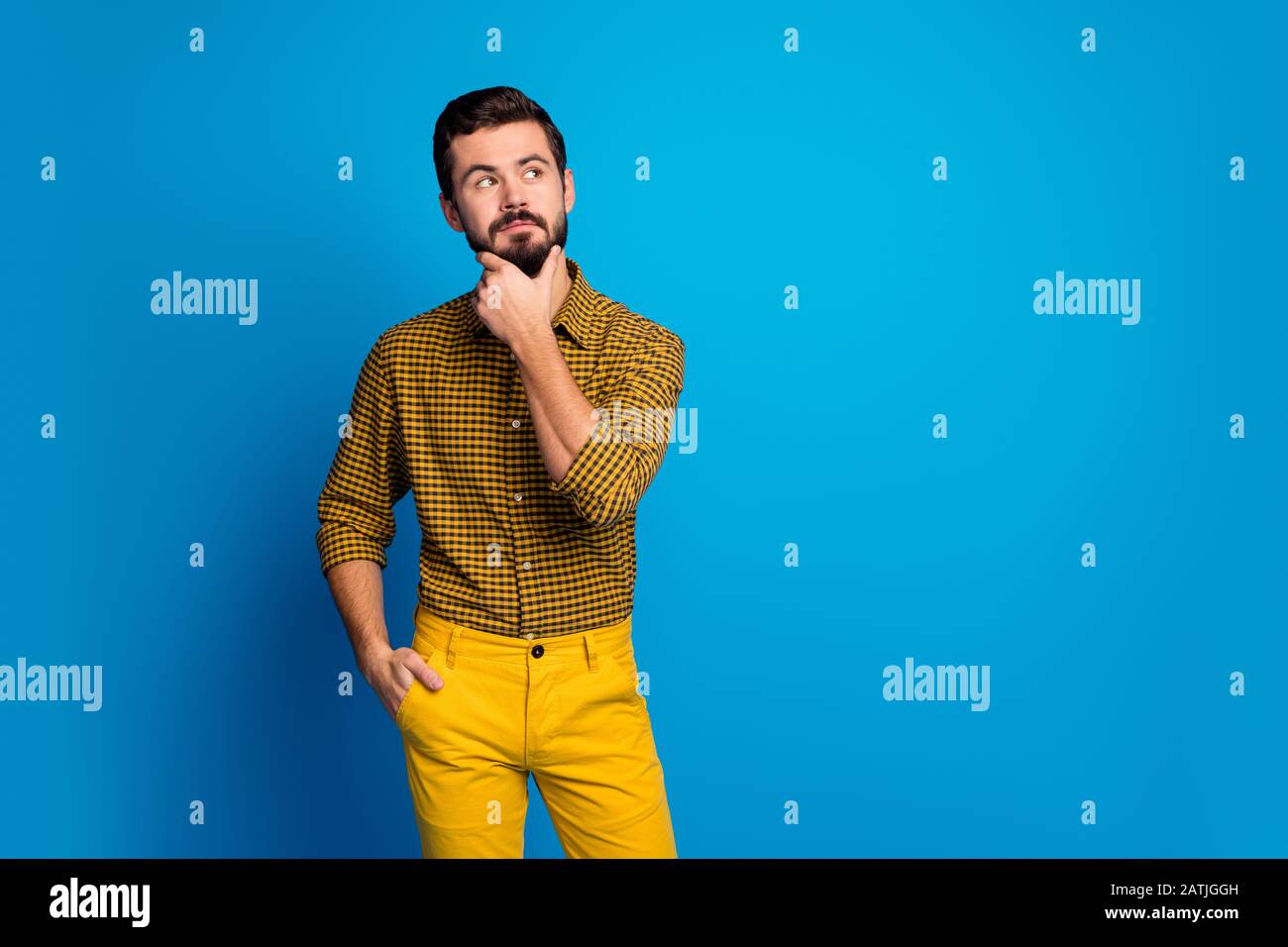 Fingers touch chin hi-res stock photography and images - Alamy
