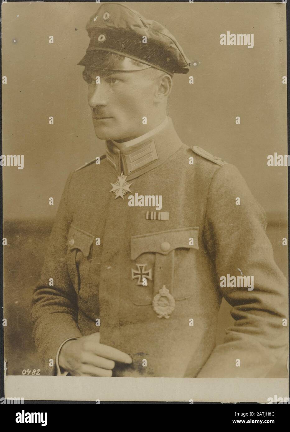 Description: Manfred Albrecht Freiherr von Richthofen, known during World War I as the Red Baron (Breslau, May 2, 1892 Â at Cappy, France, April 21, 1918) date: {1914-1918} Keywords: WWI, air forces, pilots, portraits Person Name: Richthofen Stock Photo