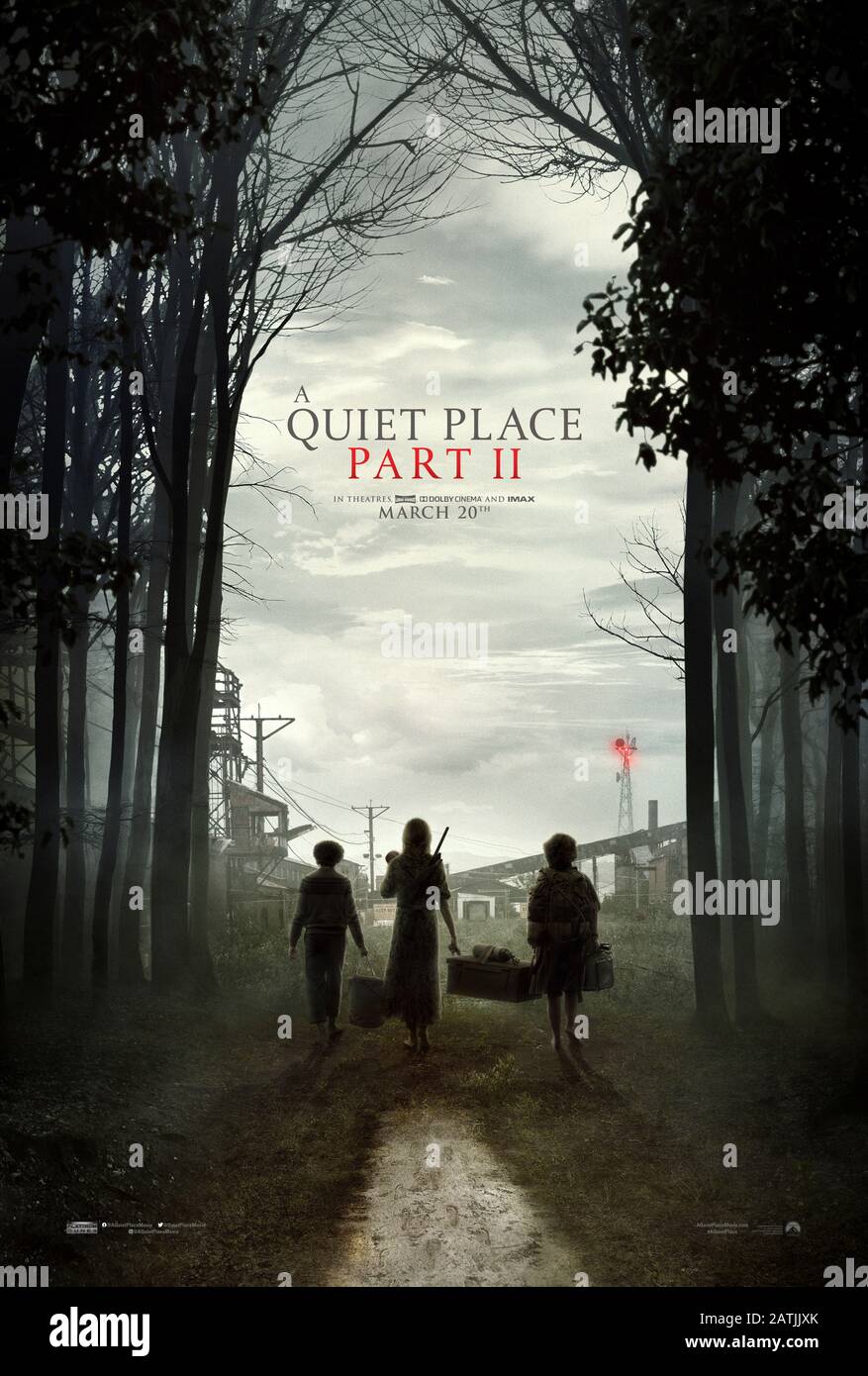 A Quiet Place: Part II (2020) directed by John Krasinski and starring Cillian Murphy, John Krasinski and Emily Blunt. Sequel following the Abbott family's journey and the discovery of new dangers. Stock Photo