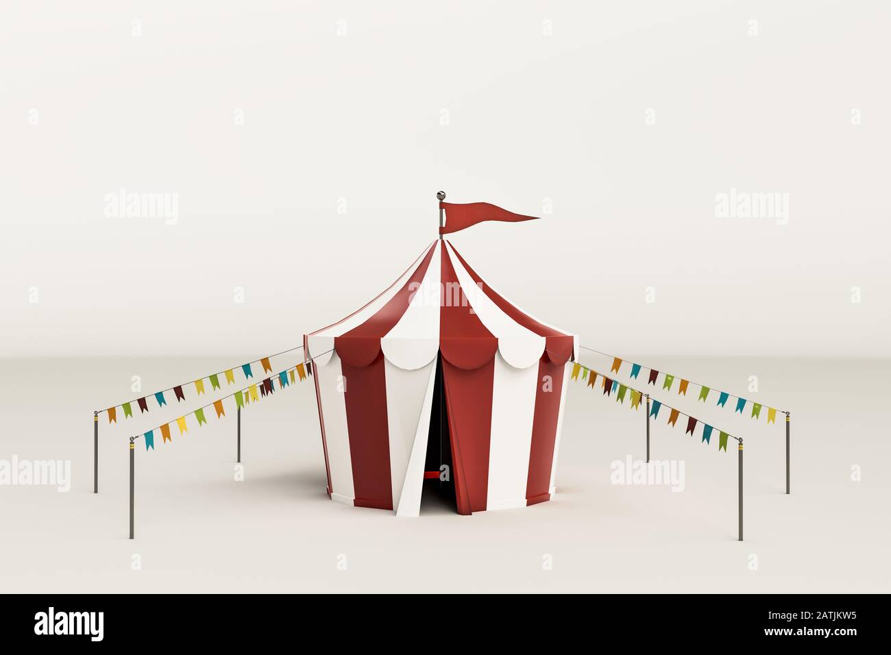 circus tent isolated on white background 3d illustration Stock Photo ...