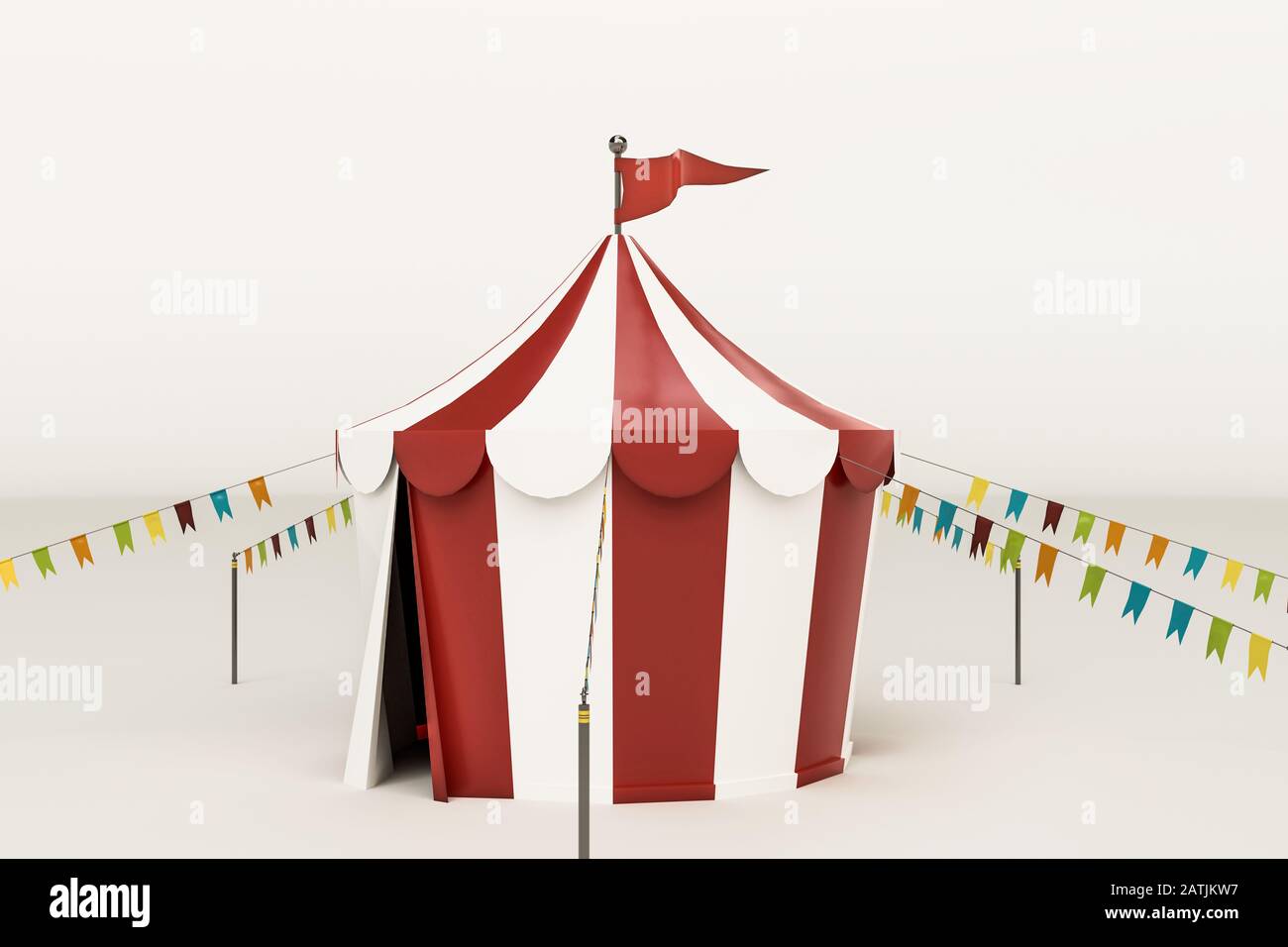 circus tent isolated on white background 3d illustration Stock Photo ...