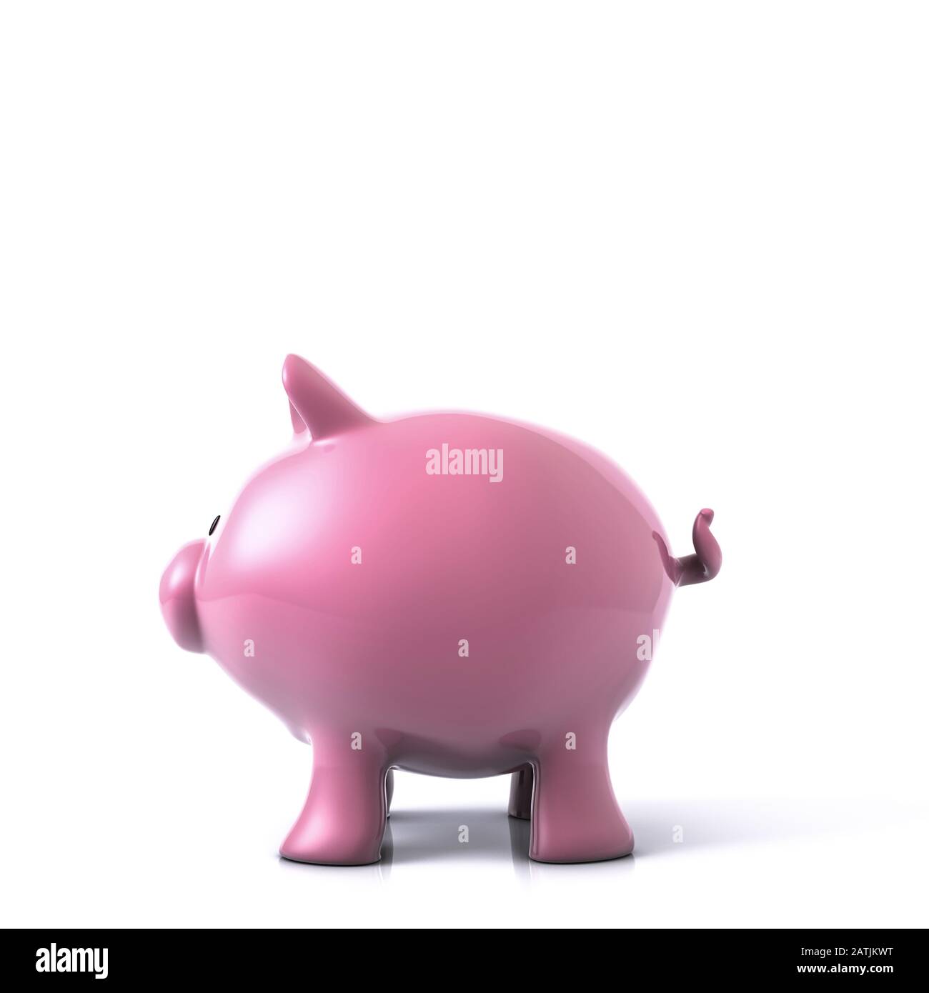 piggy bank isolated on white background 3d illustration Stock Photo - Alamy