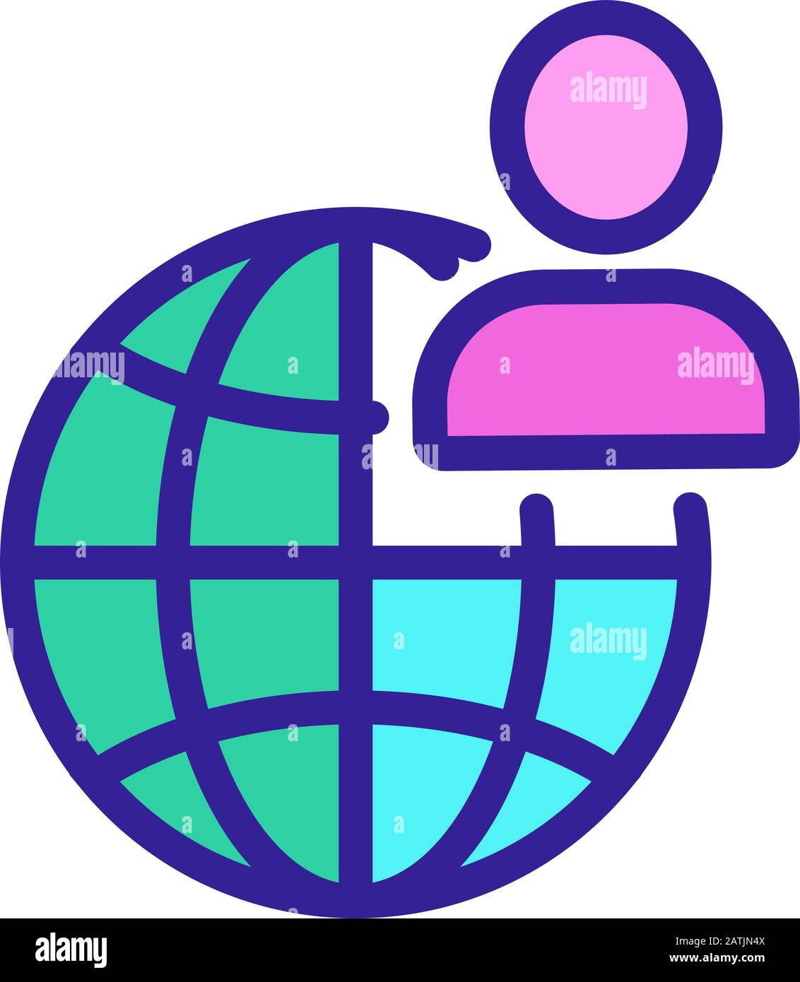 network of users icon vector. Isolated contour symbol illustration ...