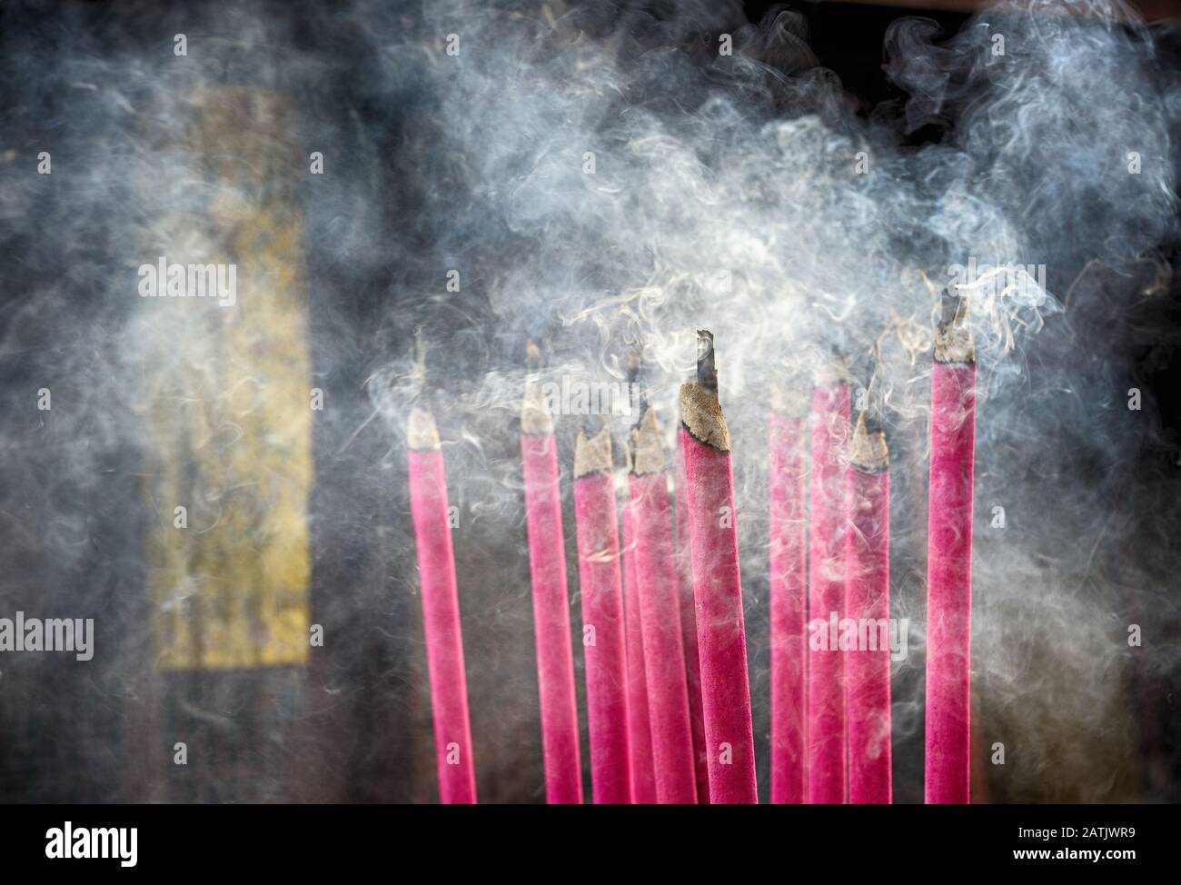 Incenses burning in chinese temple Stock Photo Alamy