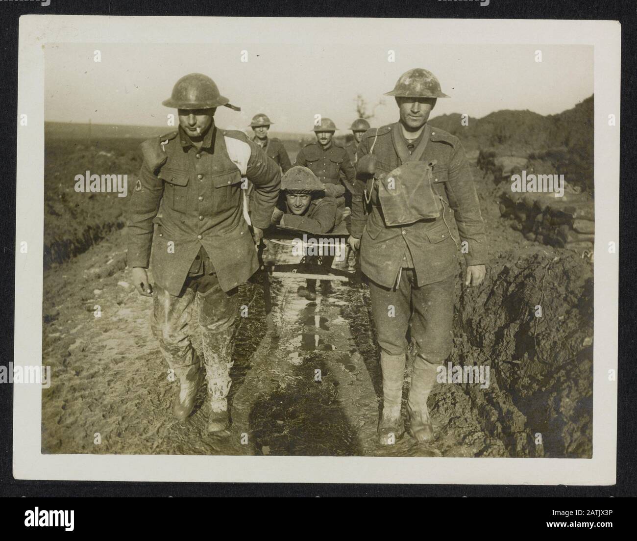 With the Canadians on the western front Description: Bringing in a ...