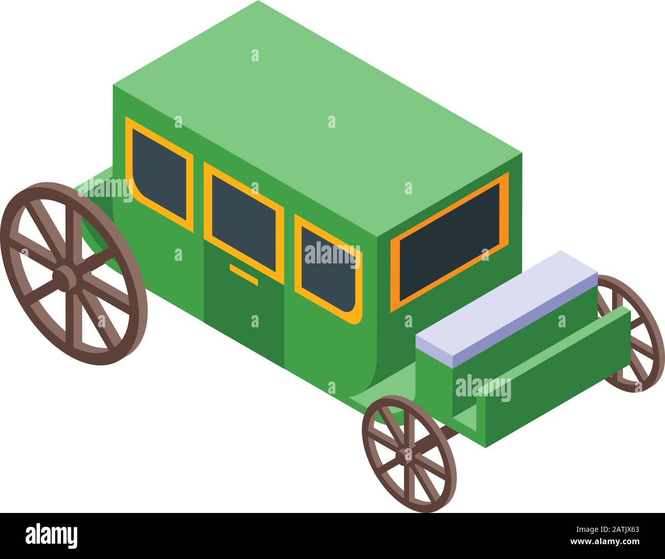 Green brougham icon, isometric style Stock Vector Image & Art Alamy