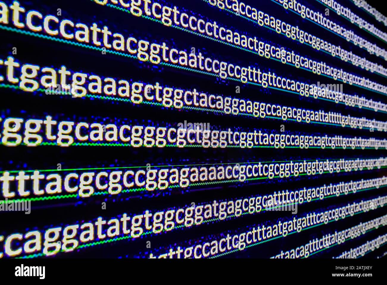 Abstract background, code. Sequence of nucleotide bases in a