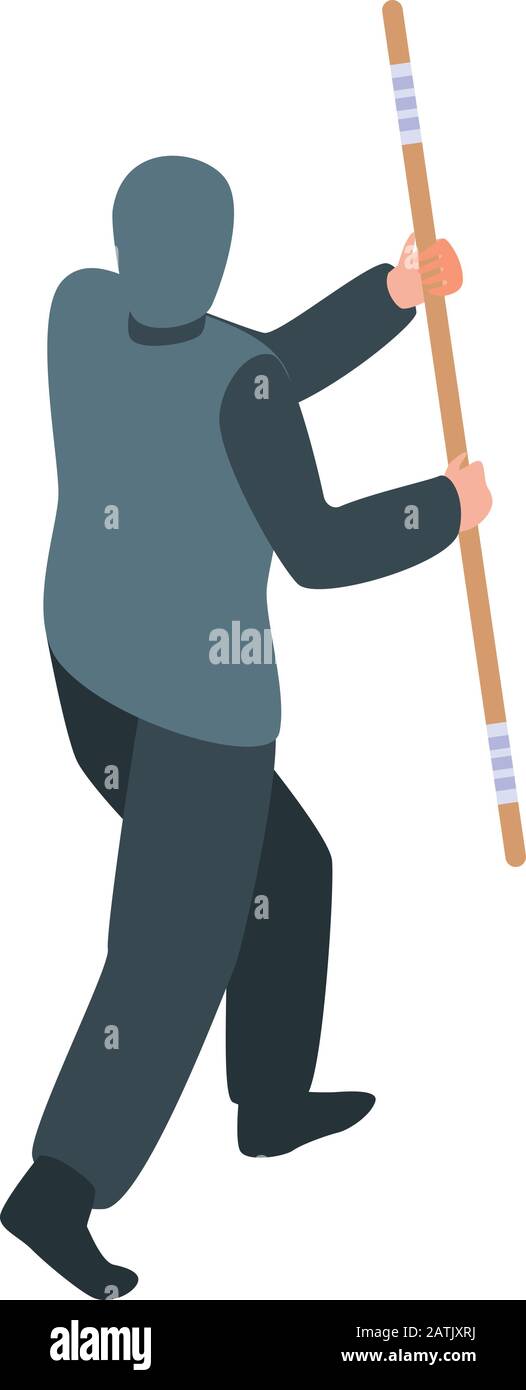 Ninja icon, isometric style Stock Vector