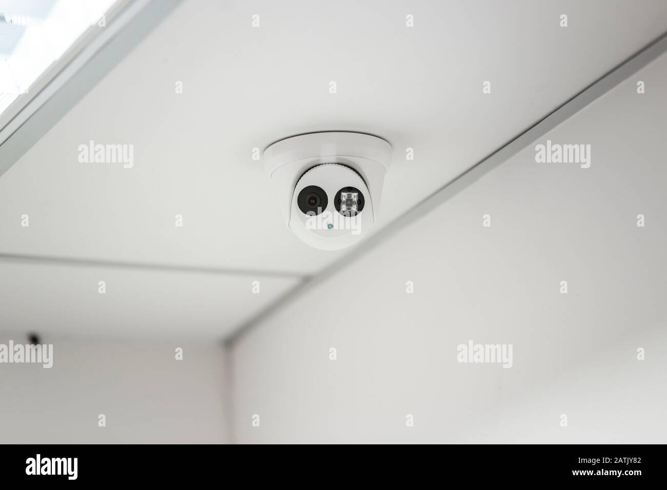 Indoor CCTV monitoring, security cameras in a meeting room Stock Photo