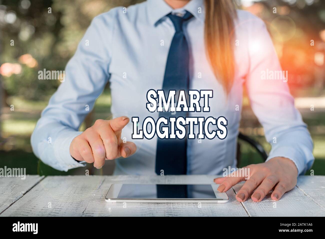 Conceptual Hand Writing Showing Smart Logistics Concept Meaning Integration Of Intelligent Technology In Logistics System Female Business Person Sitt Stock Photo Alamy