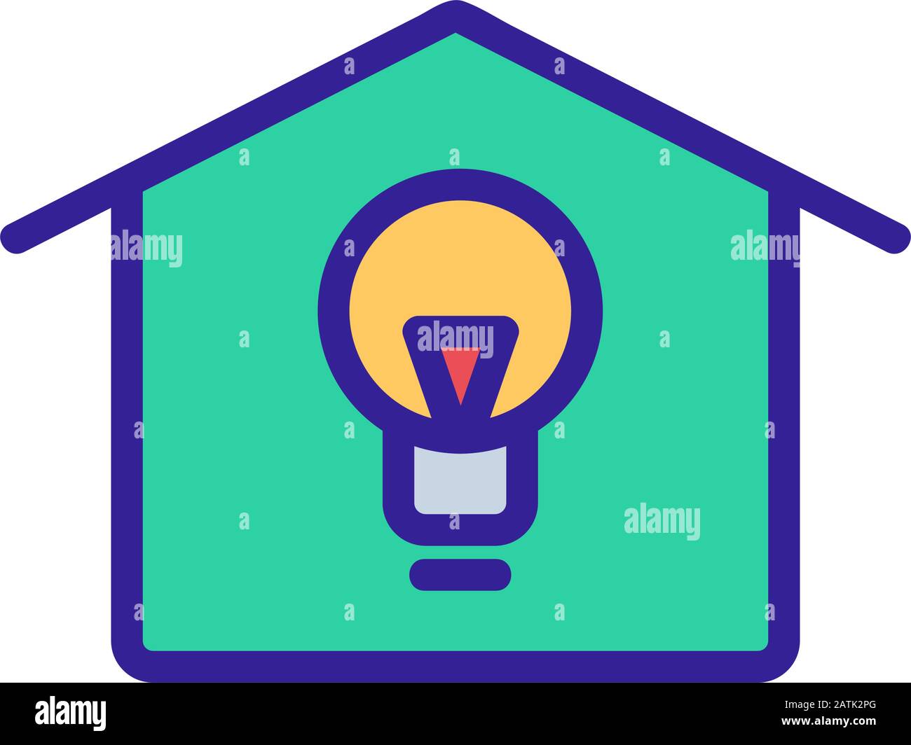 Smart house icon vector. Isolated contour symbol illustration Stock ...
