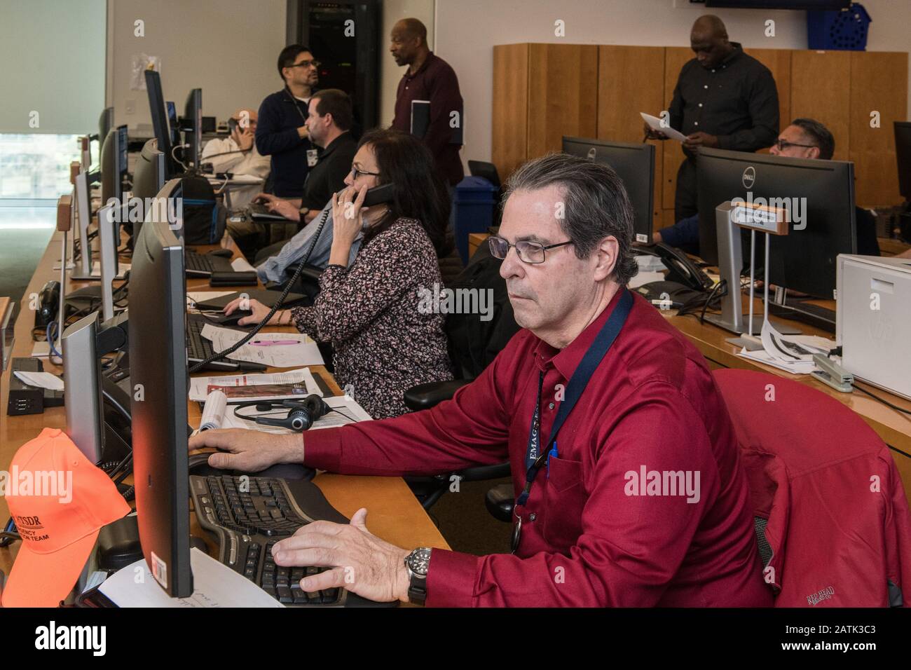Atlanta, United States Of America. 03rd Feb, 2020. Atlanta, United States of America. 03 February, 2020. Staff at the Centers for Disease Control and Prevention Emergency Operations Center responding to the outbreak of the 2019 nCoV Novel Coronavirus at the CDC Headquarters February 3, 2020 in Atlanta, Georgia. The Novel Coronavirus 2019-nCoV which has caused an outbreak of respiratory illness first detected in Wuhan, China has now effected more than 17,000 people. Credit: CDC/Planetpix/Alamy Live News Credit: Planetpix/Alamy Live News Stock Photo