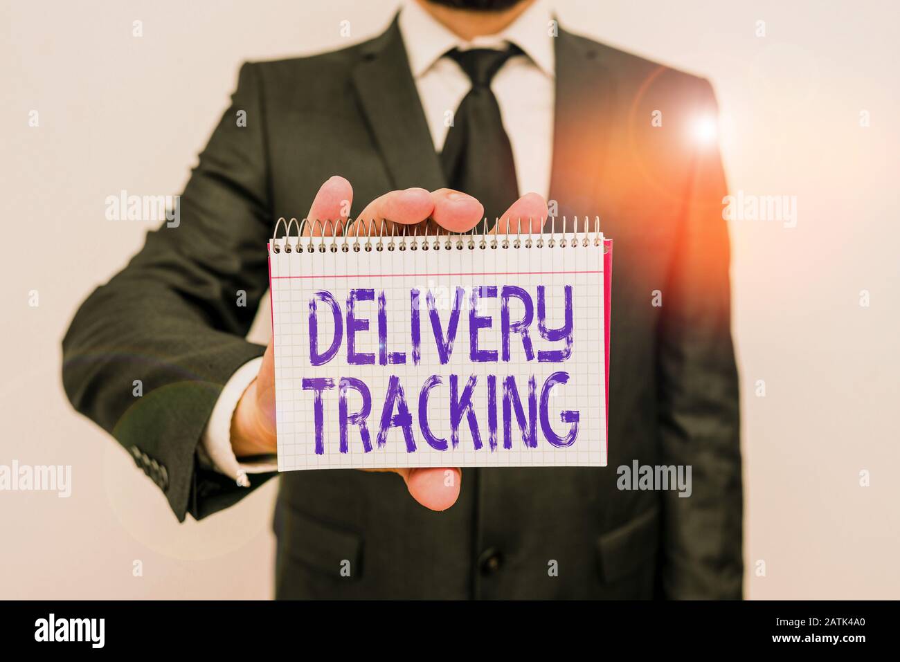 Handwriting text writing Delivery Tracking. Conceptual photo the ...