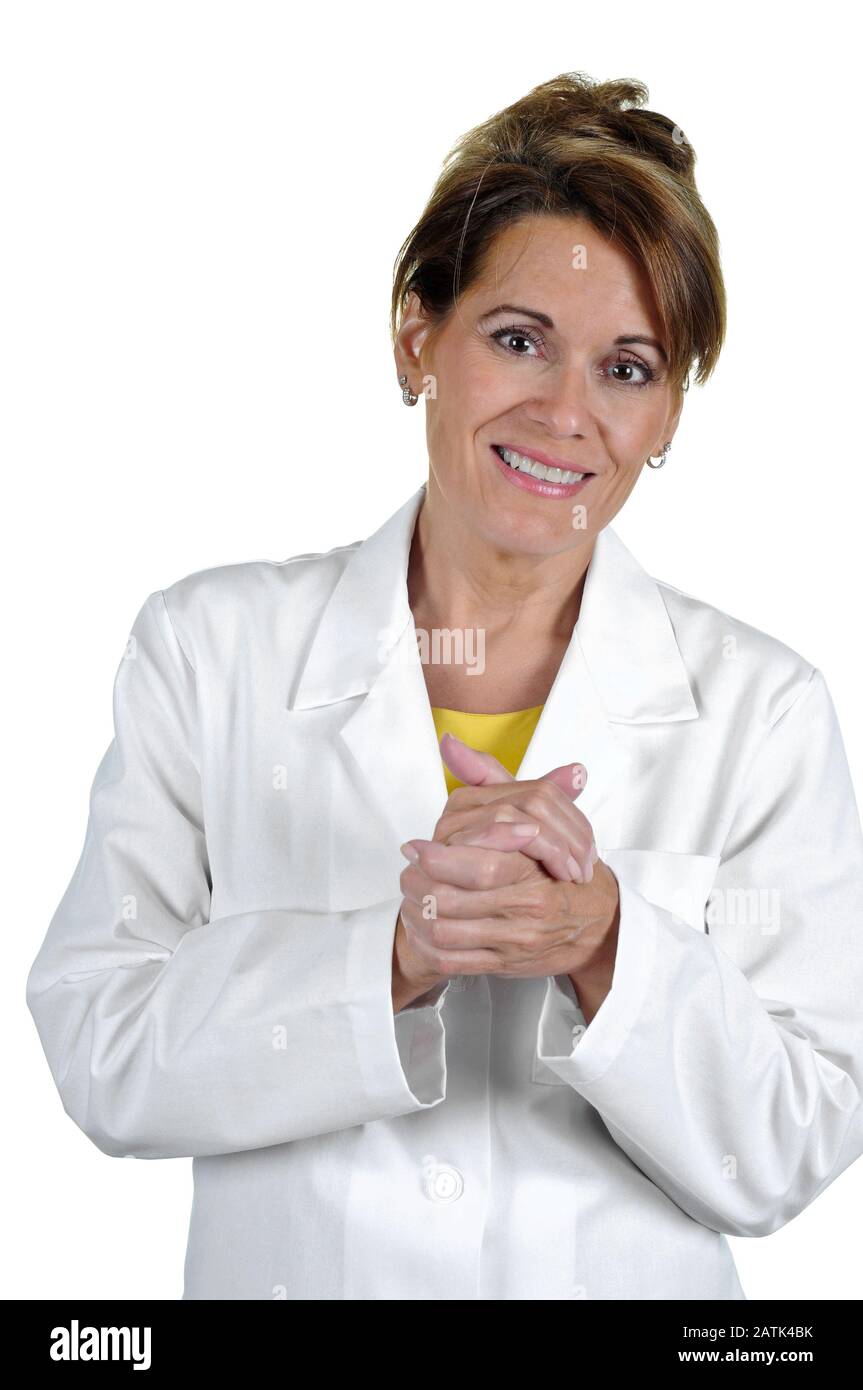 Stern white lab coat hi-res stock photography and images - Alamy