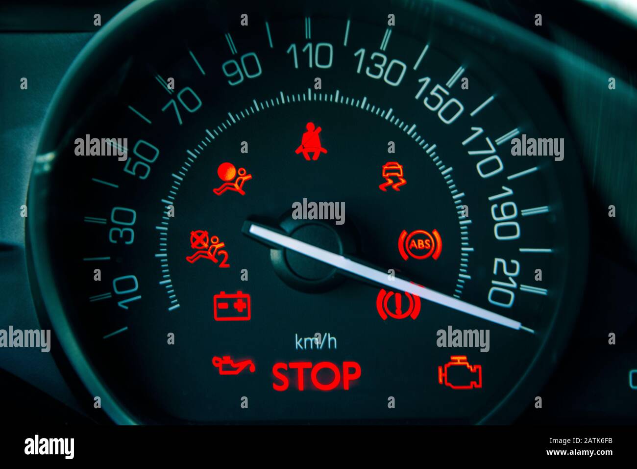 Speedometer maximum speed Stock Photo