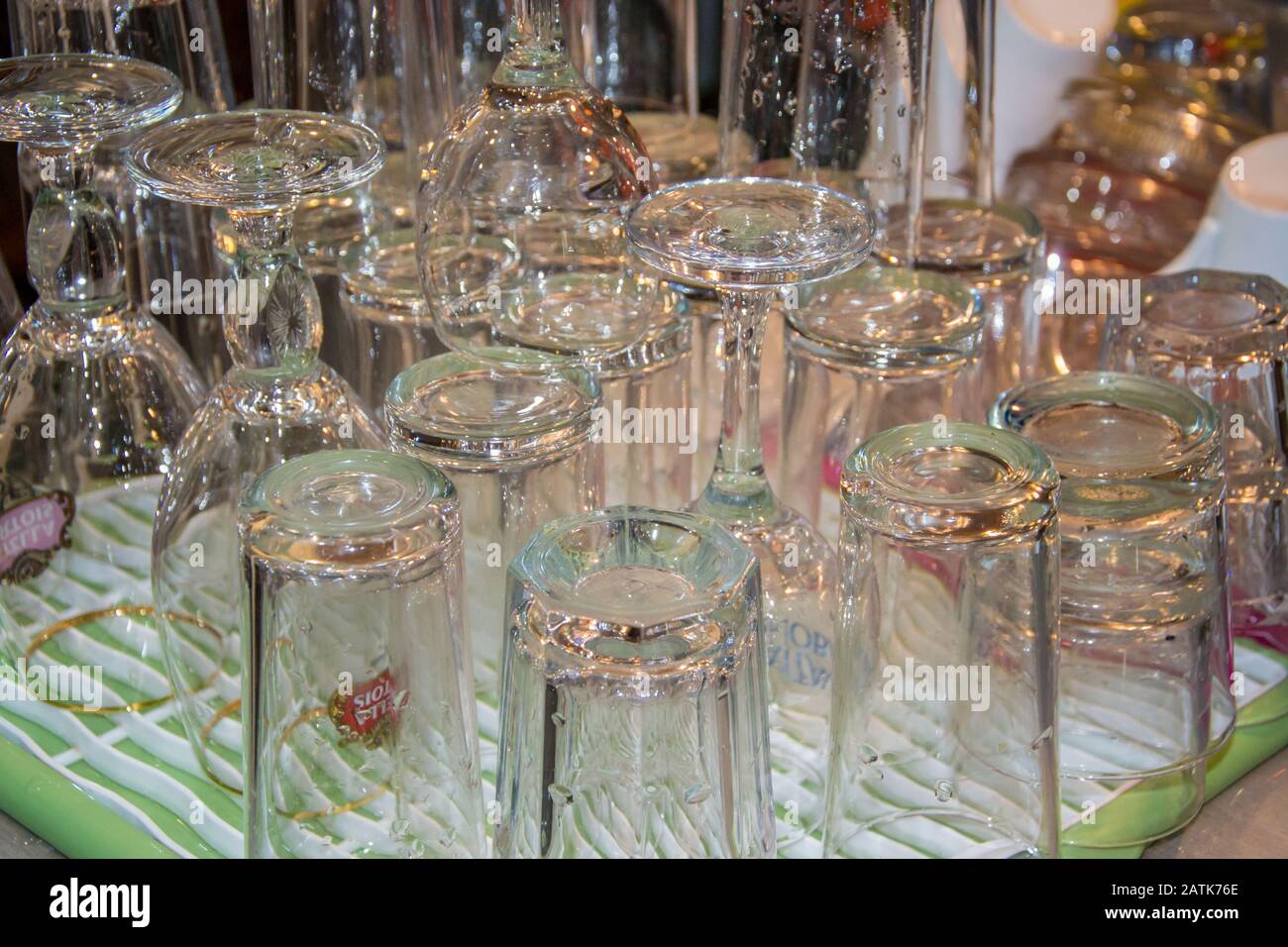 Stack of water glasses hi-res stock photography and images - Alamy